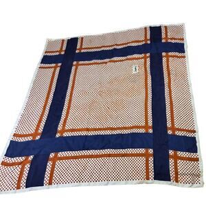 Bonwit Teller Yves Saint Laurent Silk Scarf France Square Vintage YSL Logo